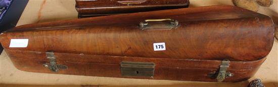 19th Century walnut violin case